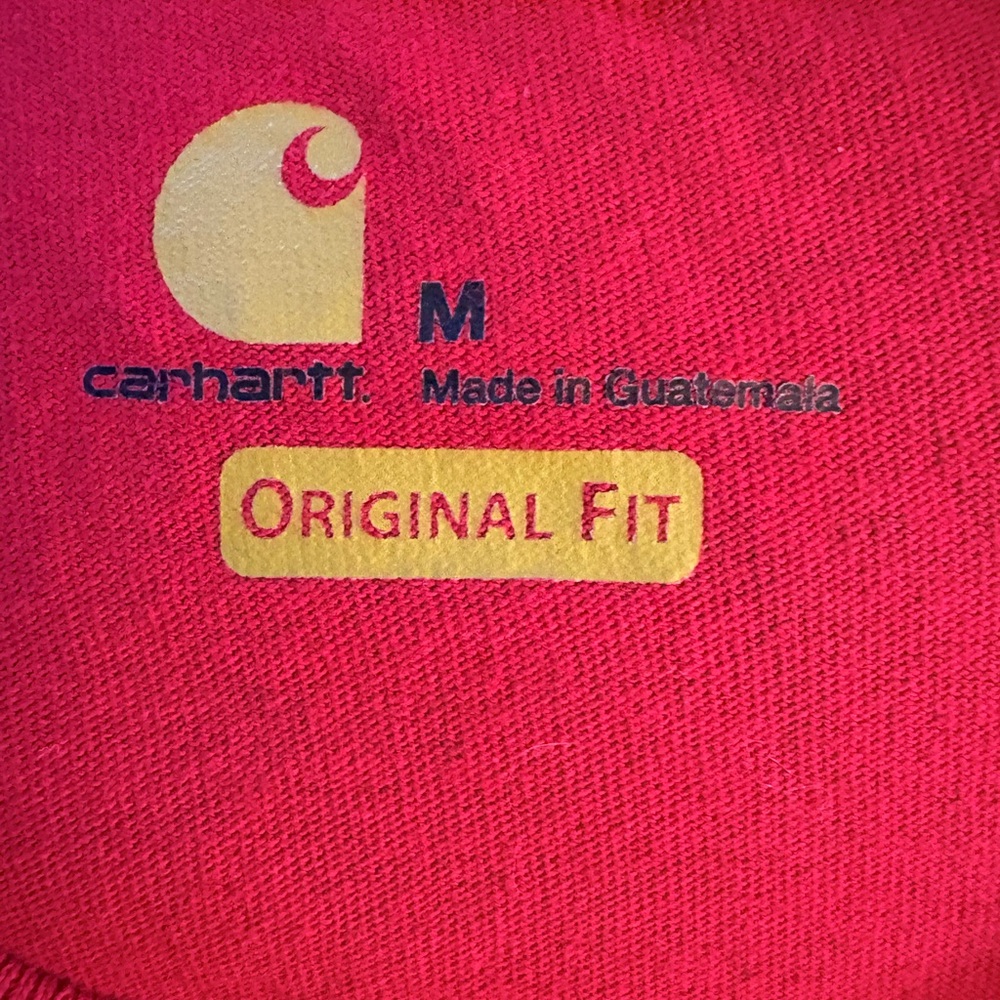 Carhartt Men's Long-Sleeve Crewneck Tee in Red - Picture 2 of 7